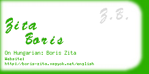 zita boris business card
